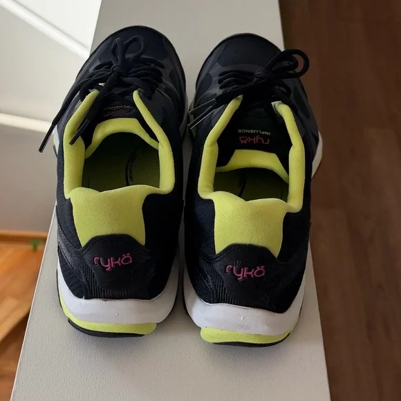 Brand new”RYKA influence”sneakers for women.Size-9,5,color-black/lemon/white.🖤💚🤍 - Picture 4 of 12